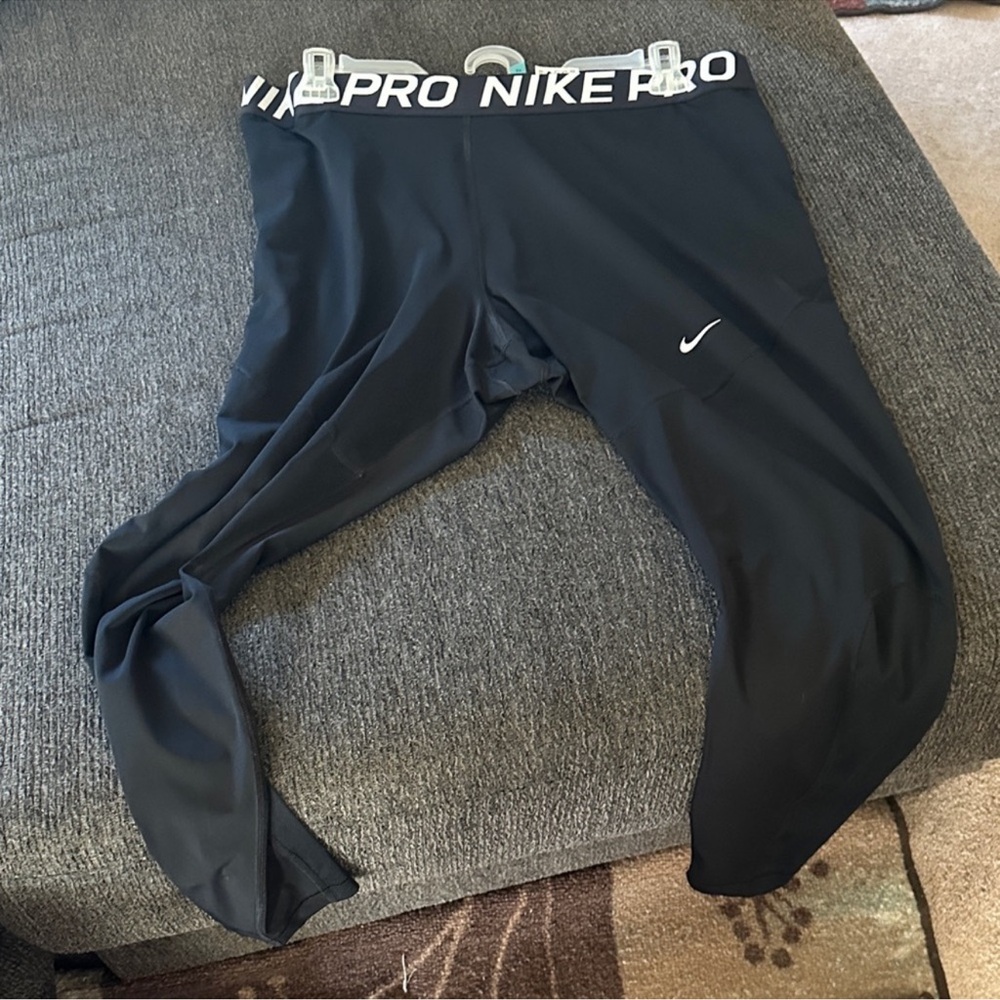 Nike Pro Black Tights with Logo Waistband
